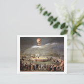 Balloon Ascension in the Gardens of Aranjuez, c.17 Postkarte (Stehend Vorderseite)