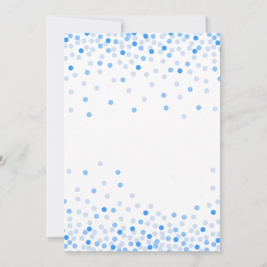 Balloon Baby Boy 1st Birthday First Confetti Einladung (Rückseite)