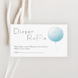 Balloon Baby Boy Shower Diaper Raffle Ticket Begleitkarte