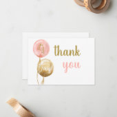 Balloon Baby Dusche Girl Twins Danke Karte (Vorderseite/Rückseite Beispiel)