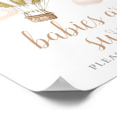 Balloon Baby Shower Sweet Favors Sign Poster (Ecke)