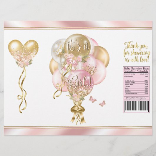 Balloon Baby Showkartentuch Flyer (Vorne)