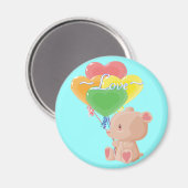 Balloon Bear Magnet (Vorderseite/Rückseite)