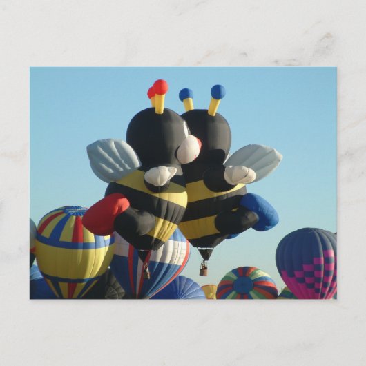 Balloon Bee Postkarte (Vorderseite)