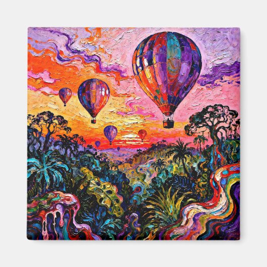 Balloon bei Sonnenaufgang 1 Magnet (Vorne)