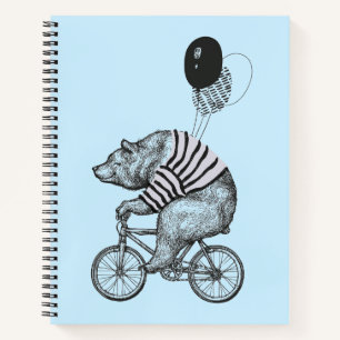 Balloon Bicycle Bear Notizblock