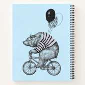 Balloon Bicycle Bear Notizblock (Rückseite)