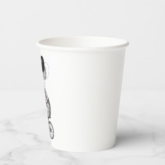 Balloon Bicycle Bear Pappbecher (Rückseite)