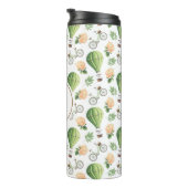 Balloon & Bicycle Girlie Muster Personalisiert Thermosbecher (Nach rechts gedreht)
