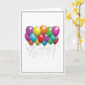 BALLOON BIRTHDAY CARD CUSTOMIZE KARTE (Gelbe Blume)