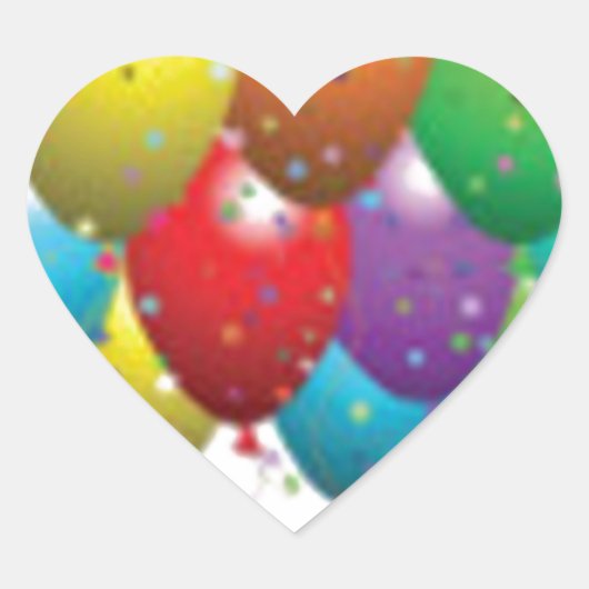 balloon_birthday_card_customize-r11e61ed9b9074290b Herz-Aufkleber (Vorderseite)