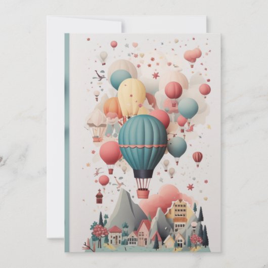 Balloon Birthday Card Feiertagskarte (Vorderseite)