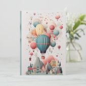 Balloon Birthday Card Feiertagskarte (Stehend Vorderseite)