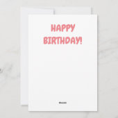 Balloon Birthday Card Feiertagskarte (Rückseite)