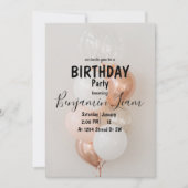 Balloon Birthday Einladung (Vorderseite)