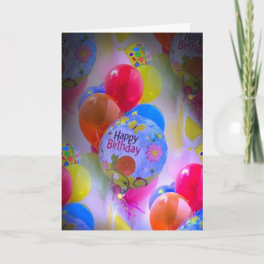 Balloon Birthday Karte (Vorderseite)