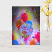 Balloon Birthday Karte (Gelbe Blume)