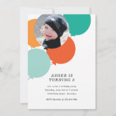 Balloon Birthday Party Einladung (Vorderseite)