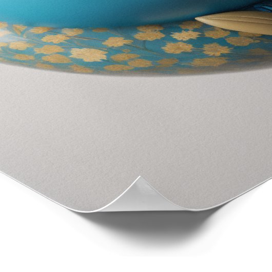 Balloon Blue Bear Poster (Ecke)