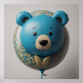 Balloon Blue Bear Poster (Vorne)