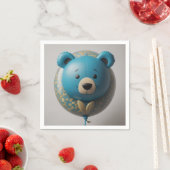 Balloon Blue Bear Serviette (Beispiel)