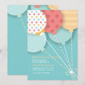 Balloon Bouquet 2 Einladung (Vorne/Hinten)