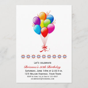 Balloon Bouquet, Geburtstag Einladung