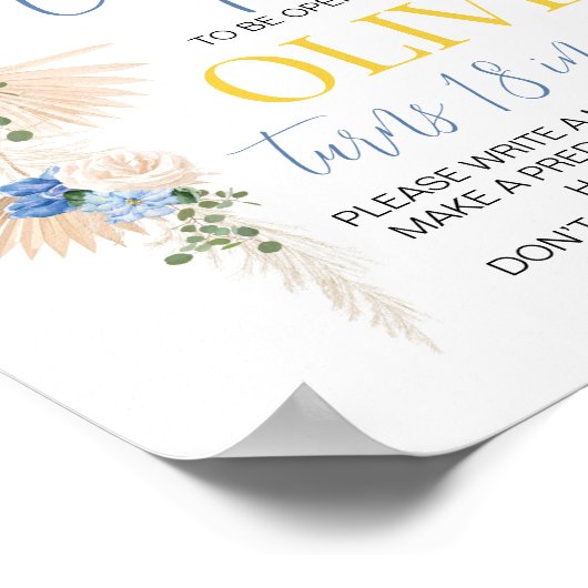 Balloon Boy Birthday Time Capsule Sign Poster (Ecke)