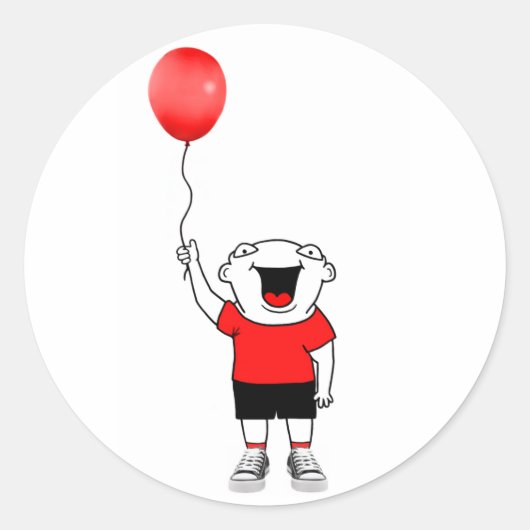 Balloon Boy Runder Aufkleber (Vorderseite)