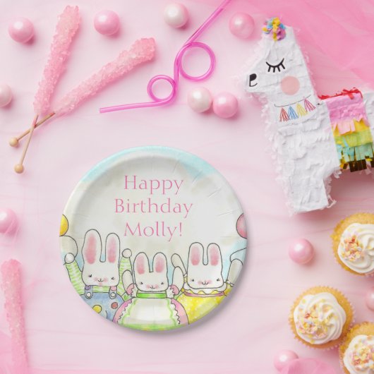 Balloon Bunny Paper Tellers Pappteller (Party)