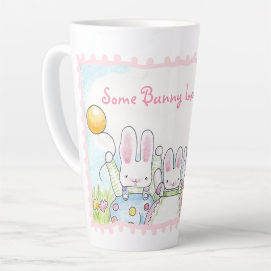 Balloon Bunny Tall Latte Tasse (Linke Ecke)