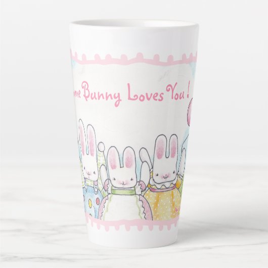Balloon Bunny Tall Latte Tasse (Vorderseite)