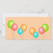 Balloon Bunting Flag Birthday Foto Dankeskarte (Rückseite)