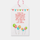 Balloon Bunting Flags Danke, Foto Geschenkanhänger (Rückseite)