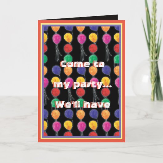 Balloon Bursting Good Times Karte (Vorderseite)
