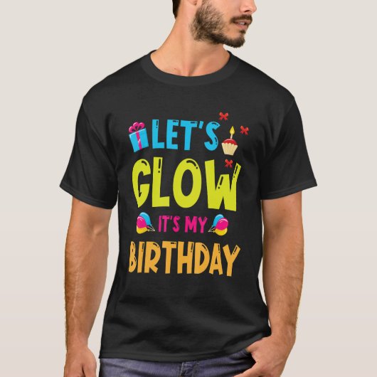 Balloon Cake Candle glücklich Me Sie wollen's glüh T-Shirt (Vorderseite)