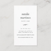 Balloon Cake | Vertikal Visitenkarte (Rückseite)