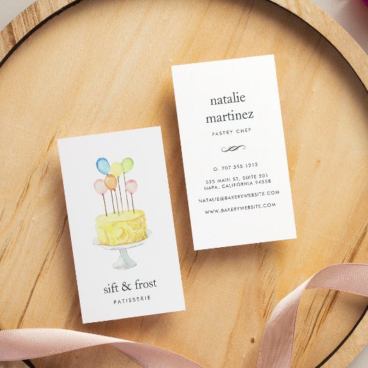 Balloon Cake | Vertikal Visitenkarte