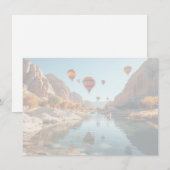Balloon Canyon Scene Flat Note Card Mitteilungskarte (Vorne/Hinten)