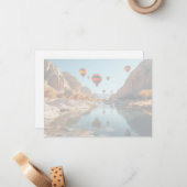 Balloon Canyon Scene Flat Note Card Mitteilungskarte (Vorderseite/Rückseite Beispiel)