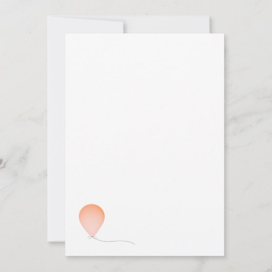 Balloon Celebration Baby Dusche Einladung (Rückseite)