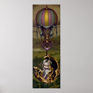 Balloon Chariot - Rokoko Steampunk Art Print Poster