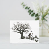 Balloon Clown Old Tree & Black Birds Original Postkarte (Stehend Vorderseite)