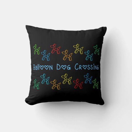 Balloon Dog Crossing Pillow Kissen (Vorderseite)