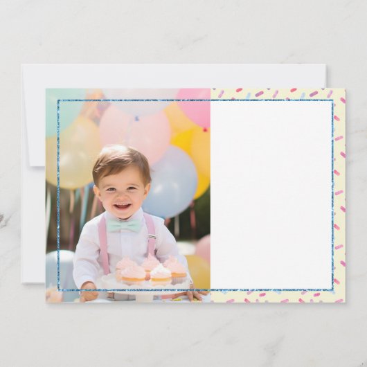 Balloon Dog Danke, dass Sie Foto Card für Kinder Einladung (Rückseite)