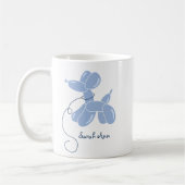 Balloon Dog Individuelle Name Geburtstag Kaffeetasse (Links)