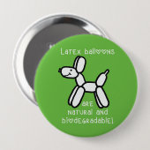 Balloon Dog Latex Balloons sind Natural Button (Vorne & Hinten)