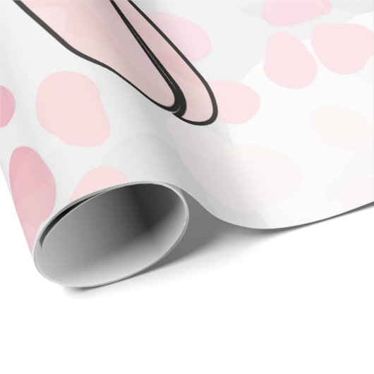 Balloon Dog Leopard rosa Muster Geschenkpapier (Rolleneckpunkt)