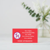 Balloon Dog Party Bright Red Business Cards Visitenkarte (Stehend Vorderseite)