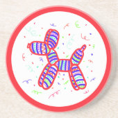 Balloon Dog Party Untersetzer (Vorne)